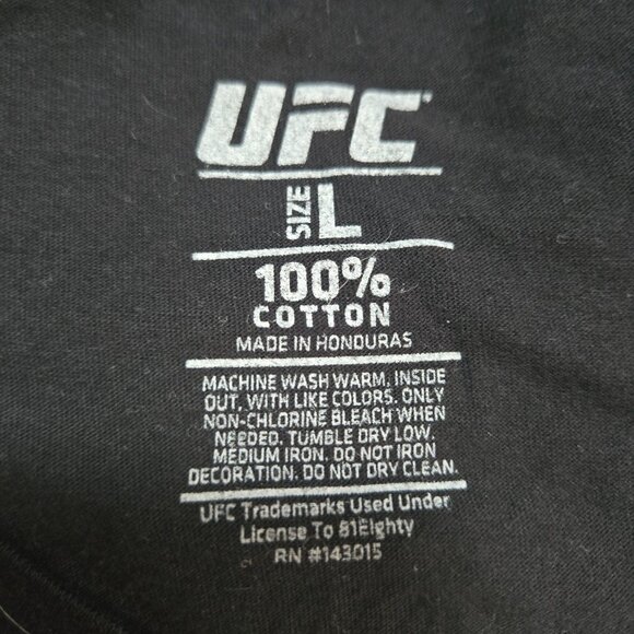 UFC SHIRT KHABIB RISING EAGLE FOIL BLACK SIZE L Women - Picture 7 of 7